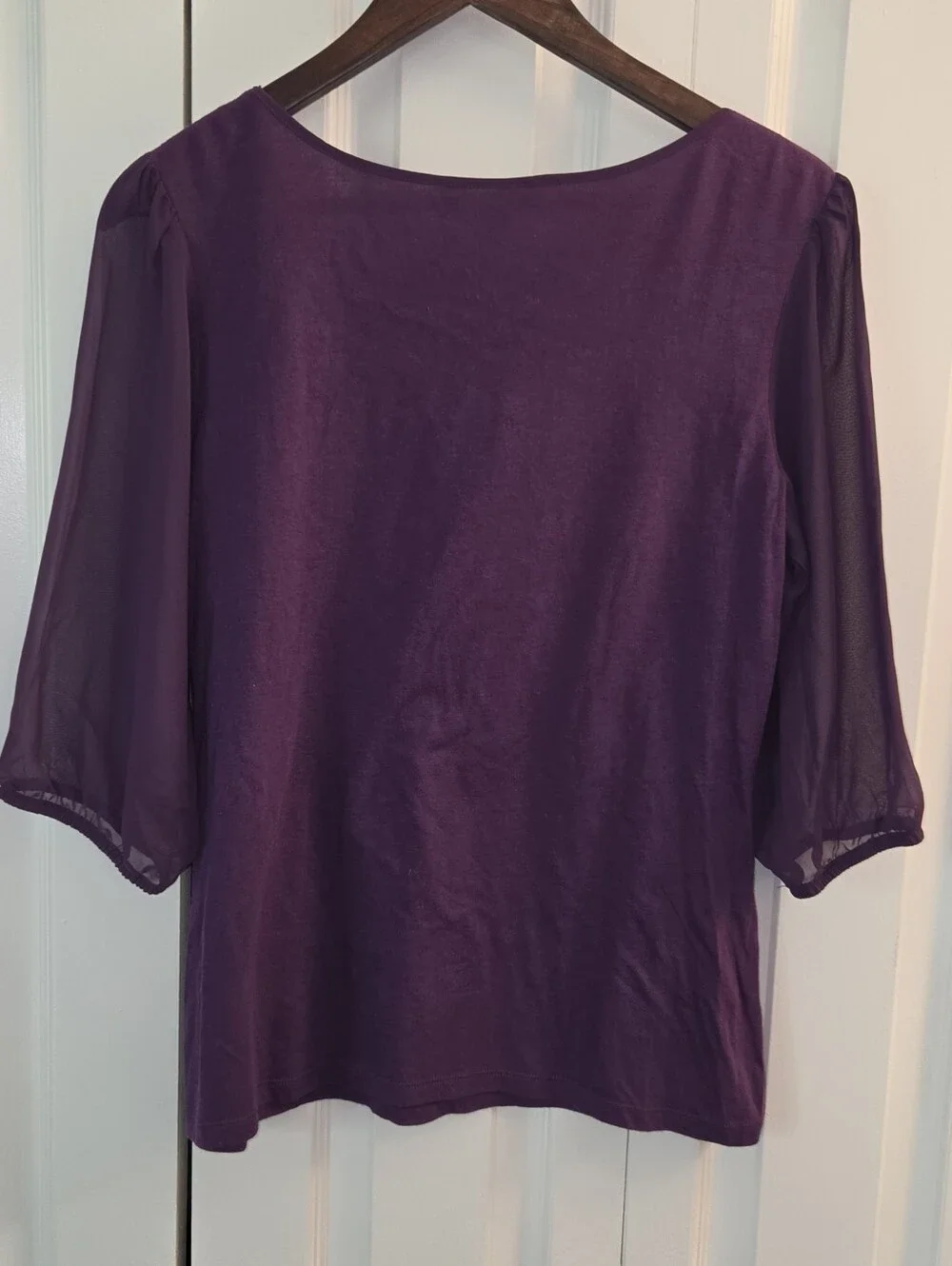 Banana Republic Purple Scoop Neck Women's Top Womens Size M